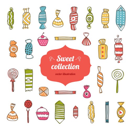 Sweet collection Vector Image