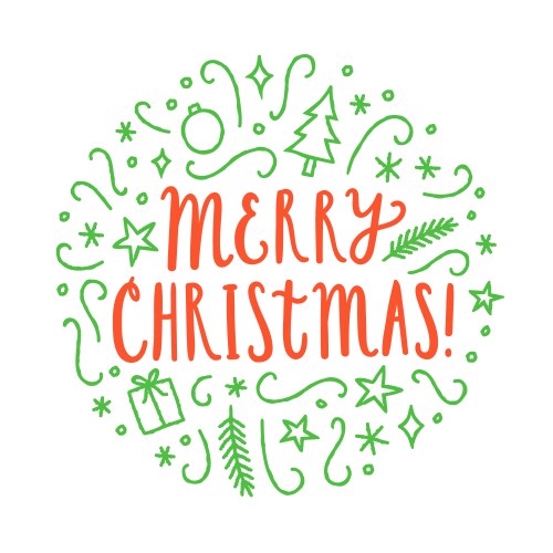 Christmas Doodle Card Vector Image