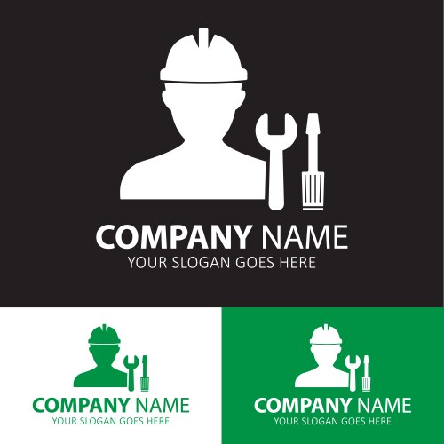 Worker with work tool icon for web and mobile vector image