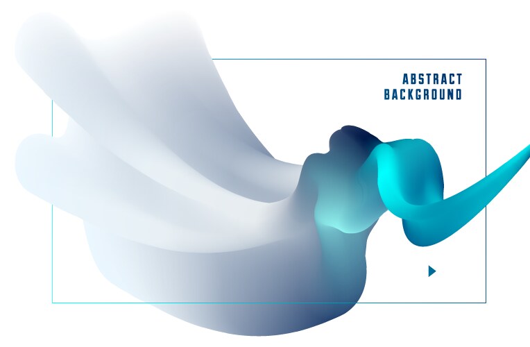 Gradient color 3d fluid shape abstract background vector image