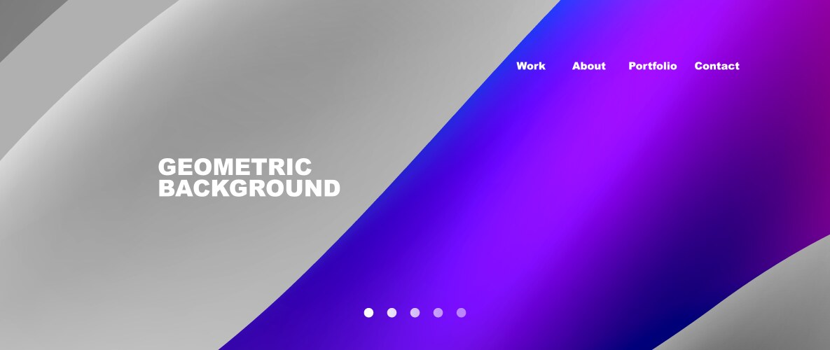 Web page design with geometric elements - circle vector image