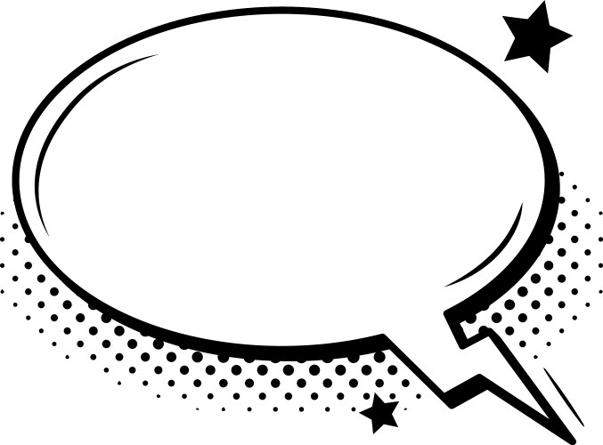 Exploding Speech Bubble - Dynamic Burst vector image