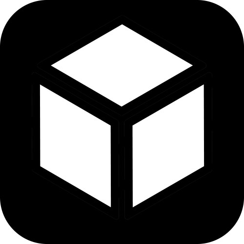 Isometric cube element icon cubist abstract 3d vector image