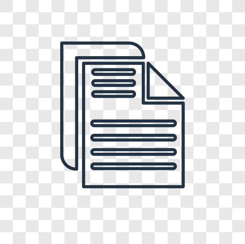Paper with text concept linear icon isolated vector image