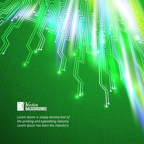 Abstract green lights background Royalty Free Vector Image