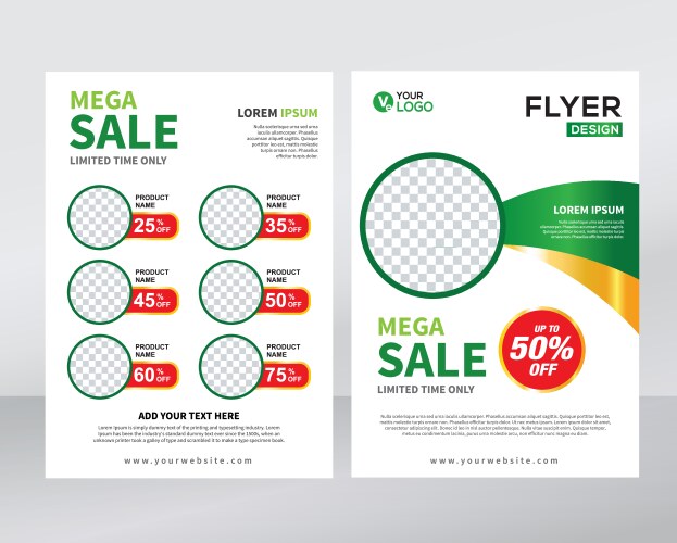 Flyer design template Vector Image