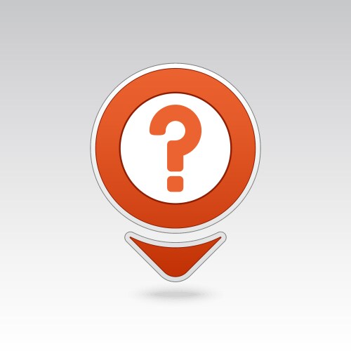 Question mark pin map icon pointer markers vector image