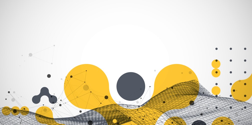 Abstract wave is made in a frame style template vector image