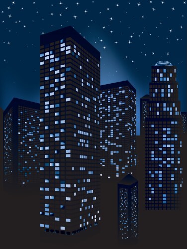 Night cityscape background Royalty Free Vector Image