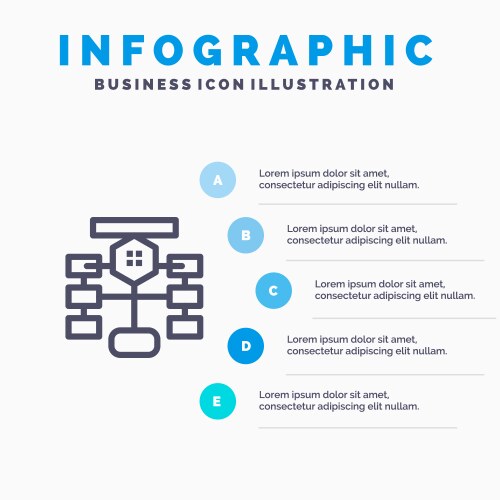 Flowchart flow chart data database blue vektorbild