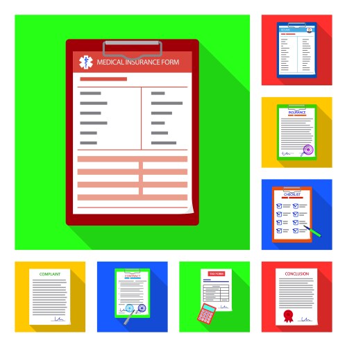 Isolated object of form and document sign vector image