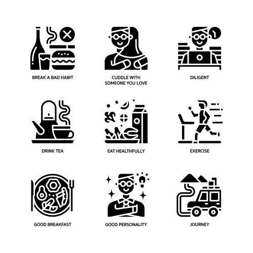 Smart life icons set Royalty Free Vector Image