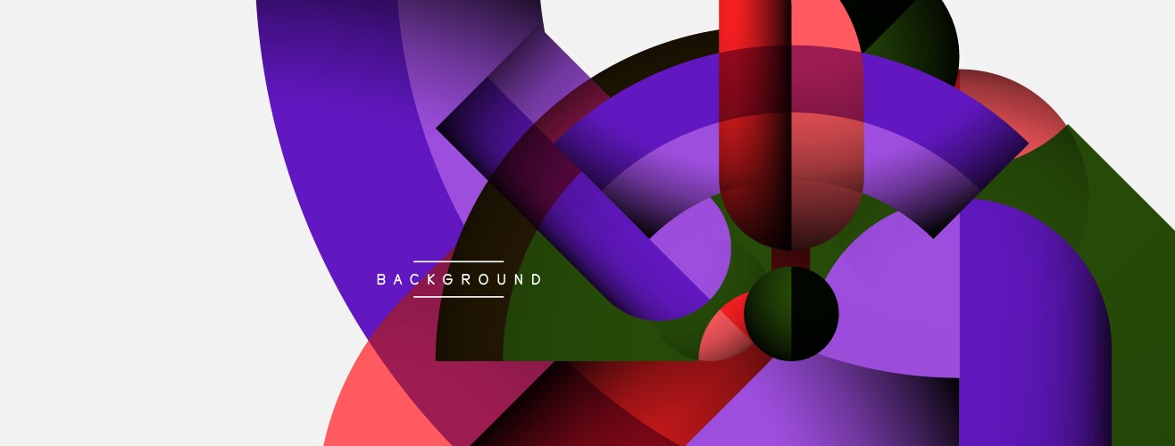 Geometric abstract background round shapes vector image