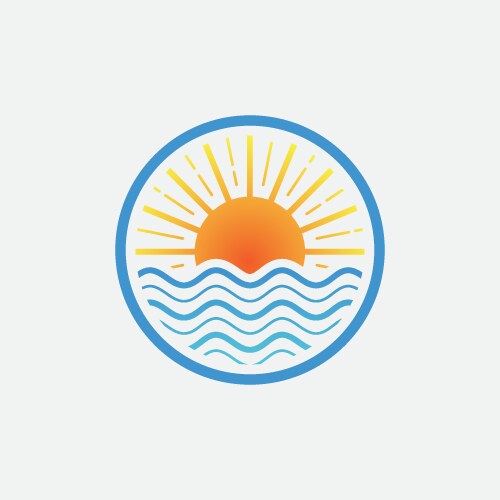Lake Badge Logo Vector Image