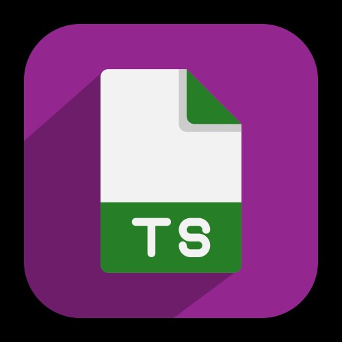 Ts document flat icons file type format extension vektorbild