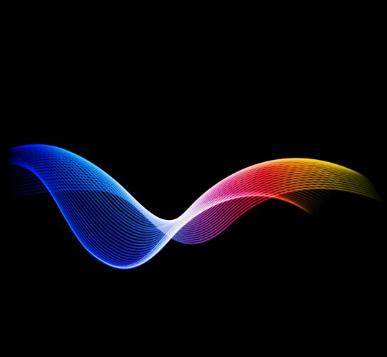 Blue background smoke wave Royalty Free Vector Image