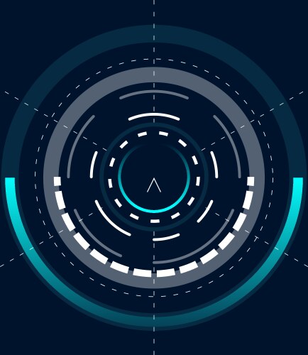 Circular loading bar spinning and showing progress vector image