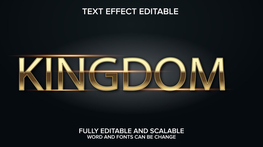 Golden Text Effect - Editable Vector Image