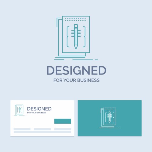 Code edit editor language program business logo vector image