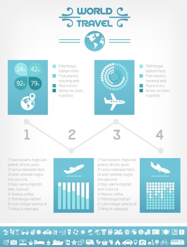 Travel infographic template – Royalty-Free Vector | VectorStock