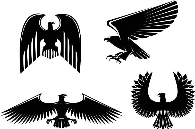 Eagle Symbol Collection Vector Image