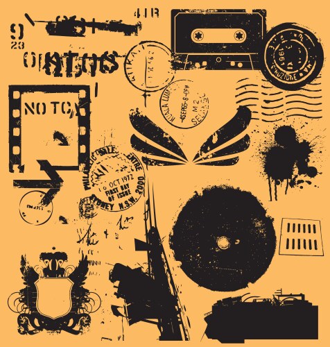 Grunge blocks Royalty Free Vector Image - VectorStock