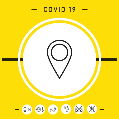 Map pointer icon graphic elements for your design vector image