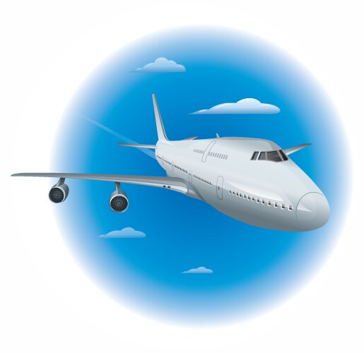 Airplane isolated on white Royalty Free Vector Image