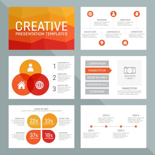 Template for multipurpose presentation Royalty Free Vector