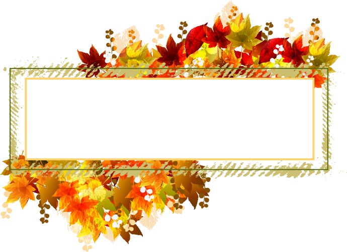 Fall frame Royalty Free Vector Image - VectorStock