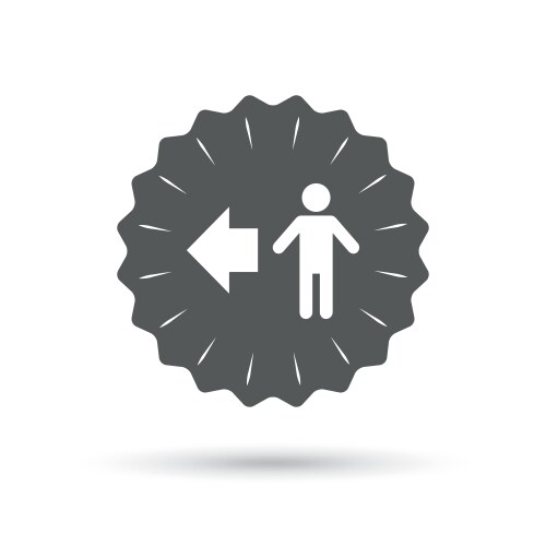 Pedestrian road icon human path Royalty Free Vector Image
