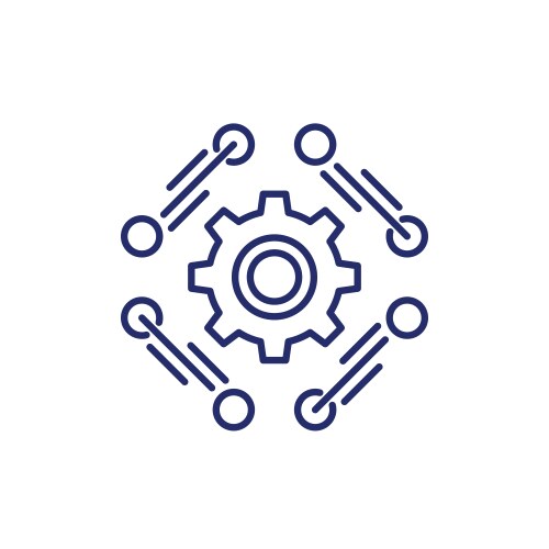 Software Integration Icon - API & Node vector image