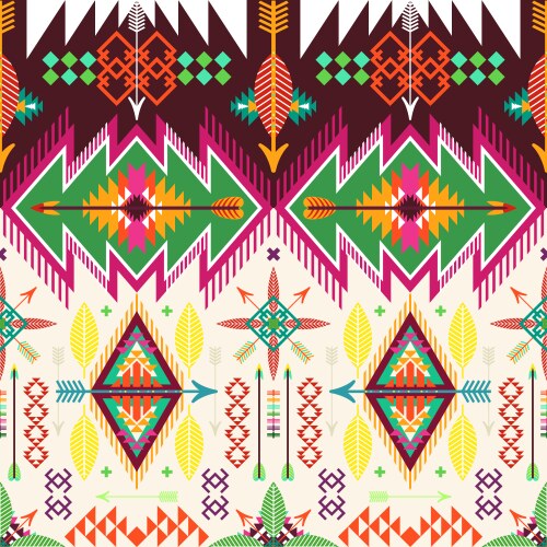 Aztec colorful geometric seamless pattern Vector Image