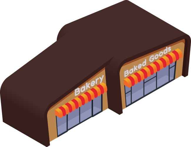 Isometric bakery Royalty Free Vector Image - VectorStock