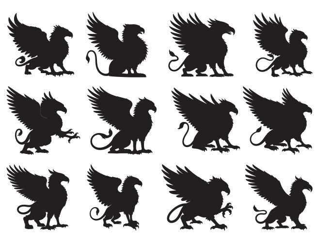 Griffin silhouette Vector Image