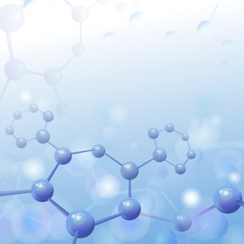 Molecule over blue Royalty Free Vector Image - VectorStock