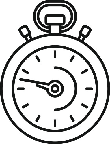 Timer Counter Icon Outline Stopwatch Clock Vector Image