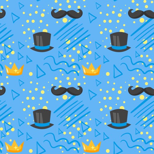 Memphis style seamless pattern Royalty Free Vector Image