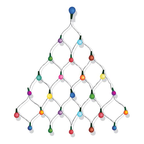 Christmas tree garland Royalty Free Vector Image