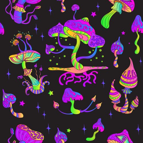 Psychedelic Mushroom Drawing Vector Images (over 3 100)