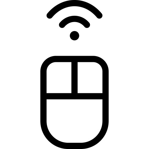 Wirelessly connecting a mouse with computer vector image