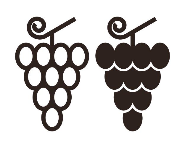 Grapes line icon Royalty Free Vector Image - VectorStock