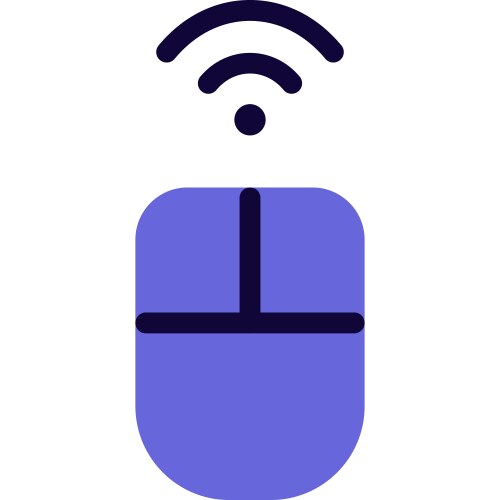 Wirelessly connecting a mouse with computer vector image