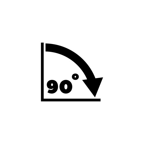 a simple black and white graphic depicting 90 vector image