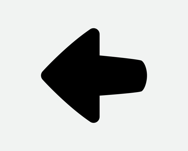 Left arrow icon west side pointer point swipe sign vector image
