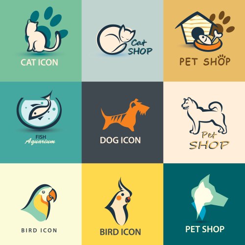 Bunny silhouette collection Royalty Free Vector Image