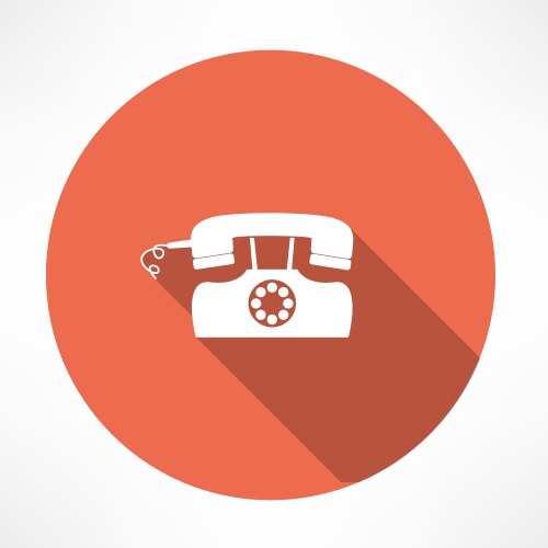 retro landline phone icon vector image