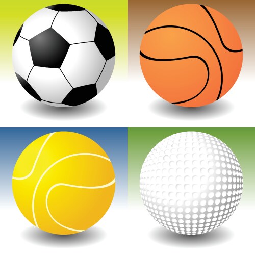 Team sport balls Royalty Free Vector Image - VectorStock