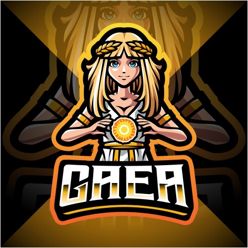 Gaea esport mascot logo design Vector Image