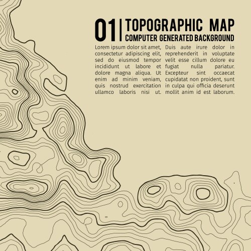Topographic map background with space for copy vector image